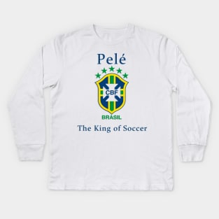 Pele - Best soccer player from brazil Kids Long Sleeve T-Shirt